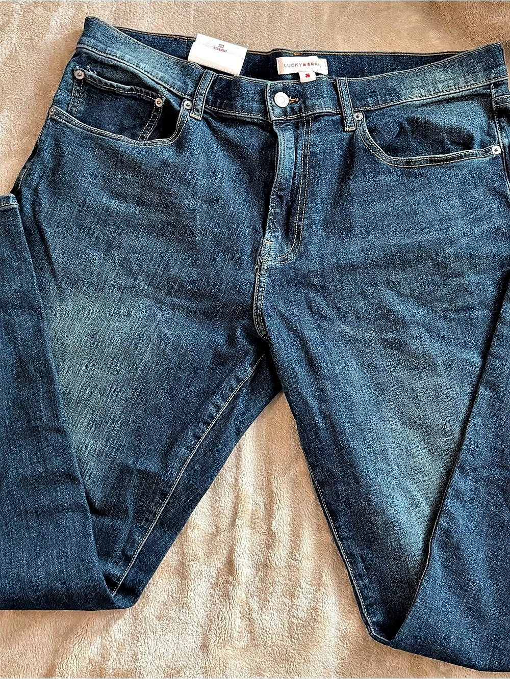 Lucky Brand 223 Straight Leg Jeans Blue Waist 36 NWT